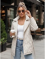 Dámska prechodná bunda TY5587 krémová - FashionStreet