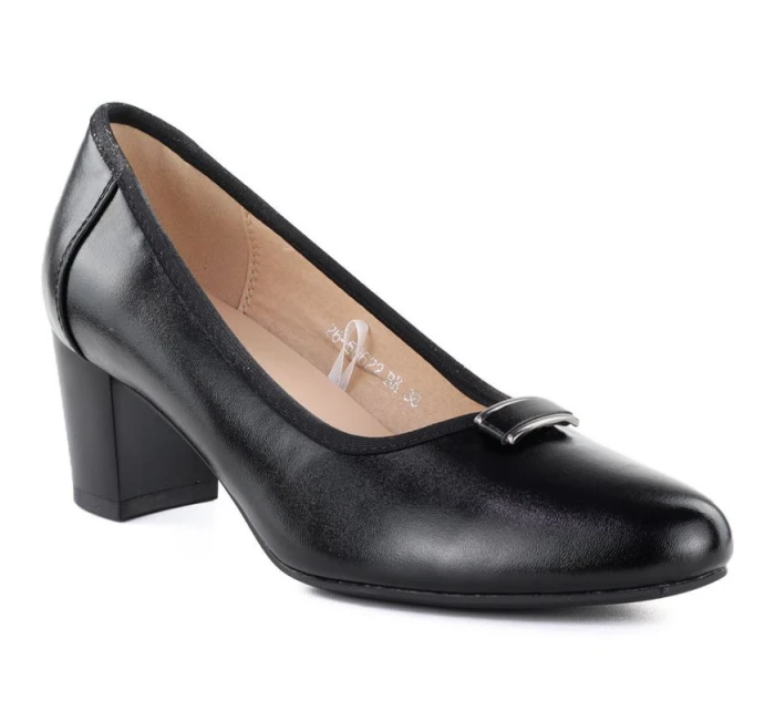 Čierne lodičky na podpätku Vinceza 58622 Čierne lodičky na podpätku Vinceza 58622