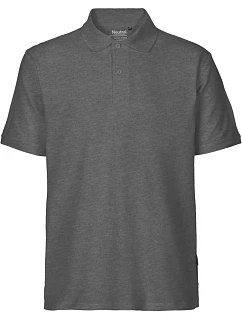 O Pánské piqué polo z bio bavlny dark heather model 22503652 - Neutral