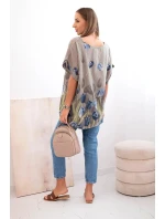 Dámske bavlnené tričko s kvetinovým vzorom fango Dámske bavlnené tričko s kvetinovým vzorom fango