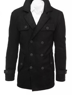 Pánsky čierny kabát Dstreet CX0431