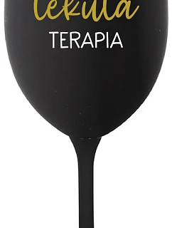 Daddy's Liquid Therapy - čierny pohár na víno 350 ml
