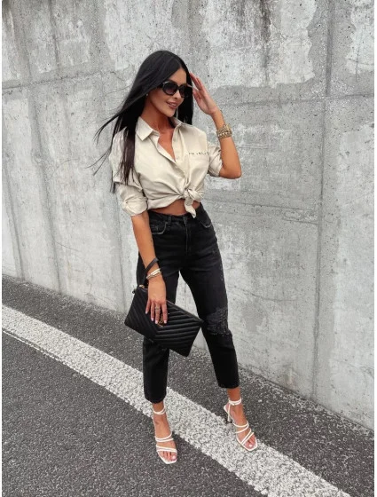 Dámská košile model 18909725 khaki - Ola Voga