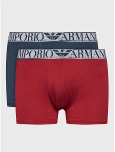 Pánske boxerky 2PACK 111769 3F720 15876 tm. modro-vínové - Emporio Armani