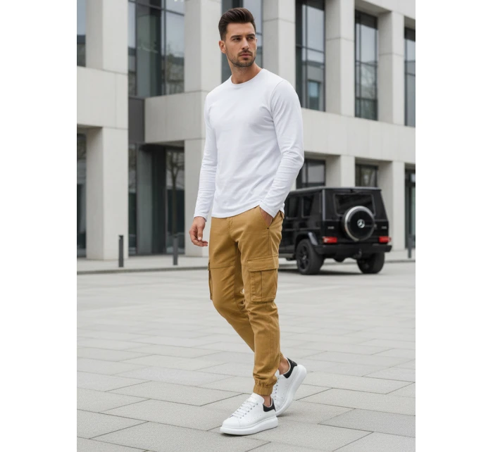 Pánské bojové kalhoty béžové Dstreet model 21973193 - FashionStreet