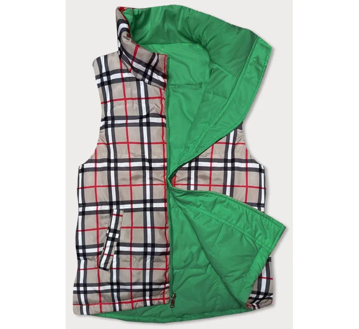 Dámska obojstranná vesta zelená (2383)