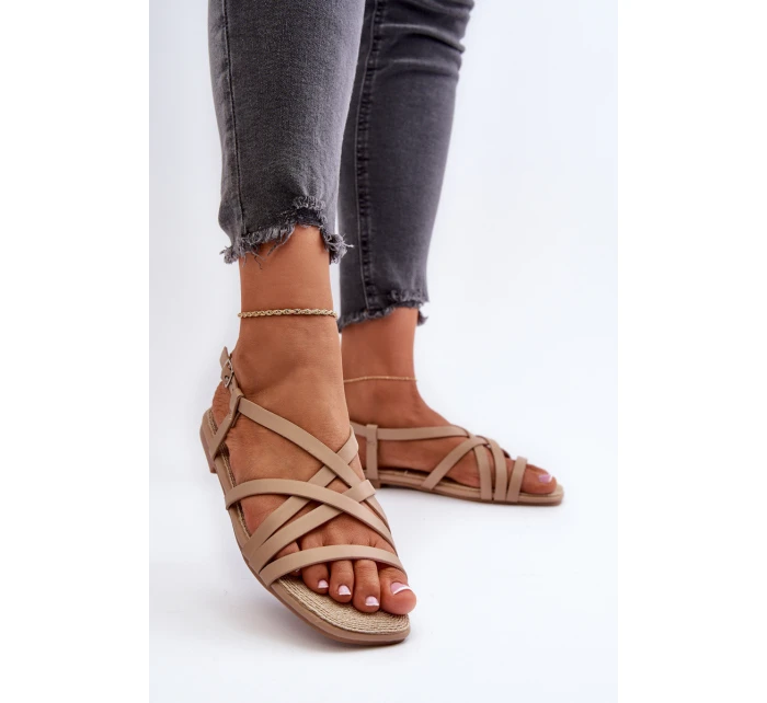 Ploché dámské sandály Big Star model 21653709 Beige - Big Star Shoes