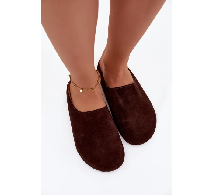 Dámské Pantofle Z Eko Čokoládové model 21788020 - Boto Dámské Pantofle Z Eko Čokoládové model 21788020 - Boto
