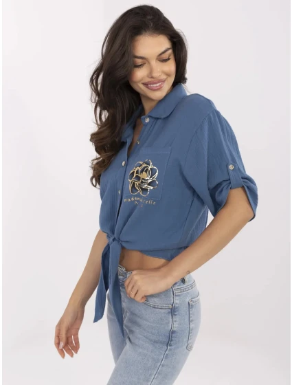 DHJ košeľa KS 8595 1.66 tmavomodrá