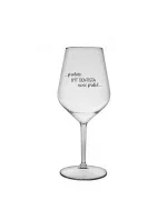 PROTOŽE BÝT DENTISTA NENÍ PRDEL - čirá nerozbitná sklenice na víno 470 ml