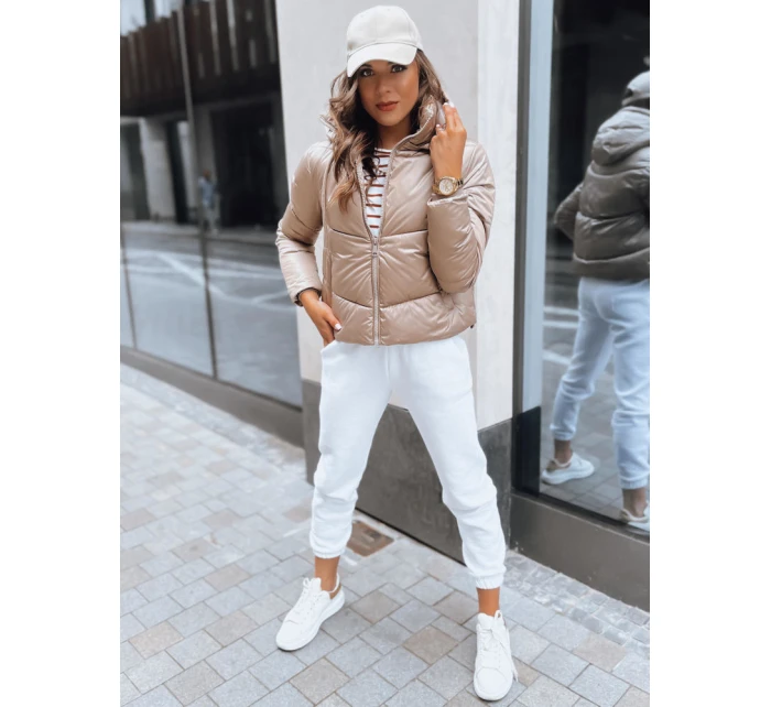 Dámska prešívaná bunda LOLAROSE beige FashionStreet TY3738