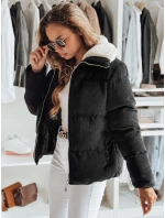 Dámská zimní manšestrová bunda černá Dstreet model 21978694 - FashionStreet Dámská zimní manšestrová bunda černá Dstreet model 21978694 - FashionStreet