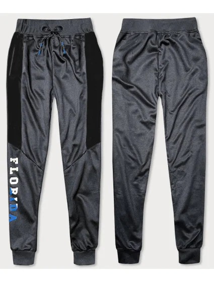 Tmavosivé pánske teplákové nohavice (8K199)