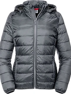 Russell Athletic 440F Dámska bunda Nano s kapucňou 10.440F iron grey