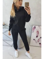 Zateplený rolák s kapucňou čierny