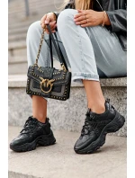 Masywne Damskie Buty Sportowe Sneakersy Czarne Toderus