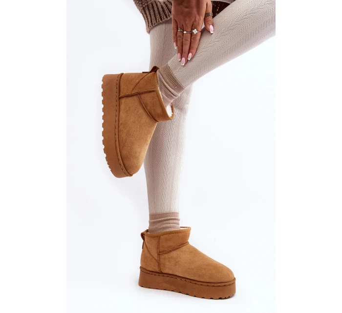 Boty Na Platformě Kožešinou Camel model 21639721 - Boto