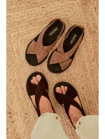 Dámské sandály Zazoo 3196 z přírodního semiše Čokoládové