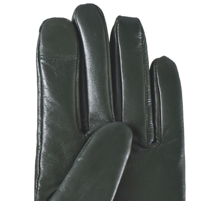 Semiline Dámske kožené antibakteriálne rukavice P8202 Green