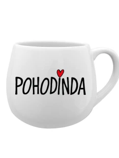 POHODINDA - bílý keramický hrníček 300 ml