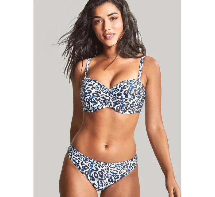Dámsky spodný diel plaviek Serengeti Brazilian SW1657 Modro-bielo-čierna - Panache