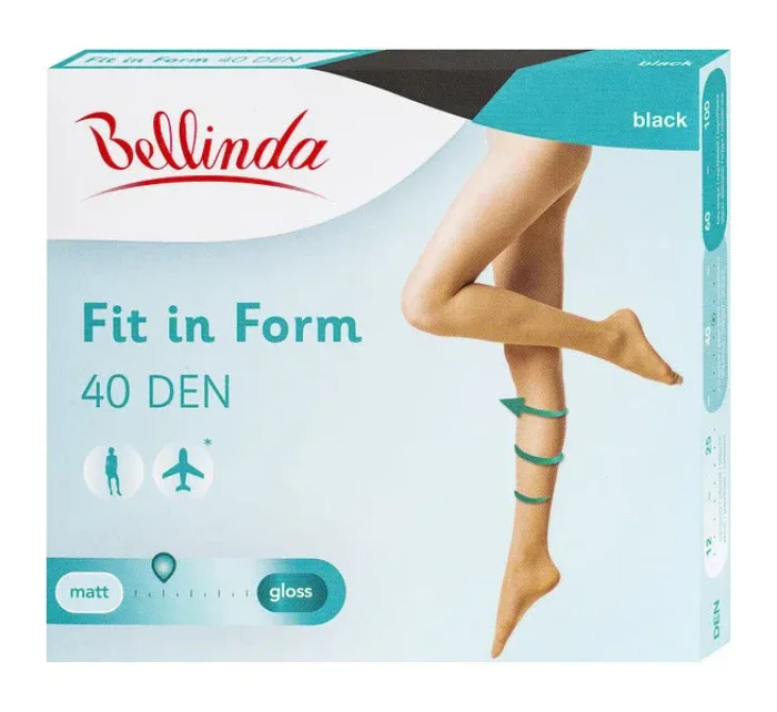 Pančuchové nohavice pre unavené nohy FIT IN FORM 40 DEN - Bellinda - čierna