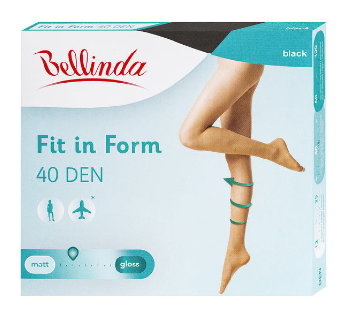 Pančuchové nohavice pre unavené nohy FIT IN FORM 40 DEN - Bellinda - čierna