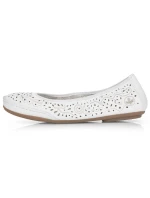 Kožená pohodlná polobotka W model 22033618 bílá - Rieker