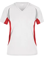 JN 390 Dámské běžecké tričko s výstřihem do V model 22486489 white/red - Daiber JN 390 Dámské běžecké tričko s výstřihem do V model 22486489 white/red - Daiber