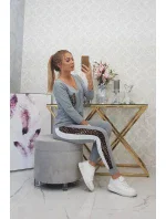 Sada s leopardím potiskem šedá Sada s leopardím potiskem šedá