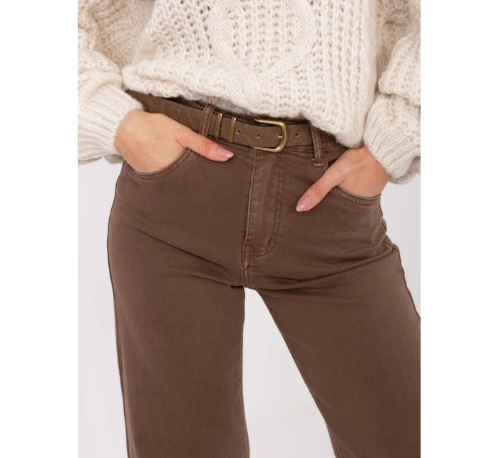 Spodnie jeans SP  brązowy model 21789038 - FPrice