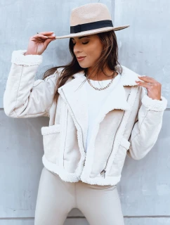 Dámská kožená bunda light beige Dstreet model 21970916 - FashionStreet