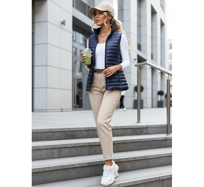 Dámska prešívaná vesta STANSY navy blue FashionStreet TY3962