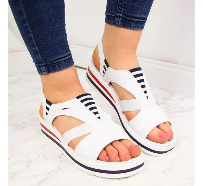 Sandály na platformě W model 22082975 bílé Rieker - Inny