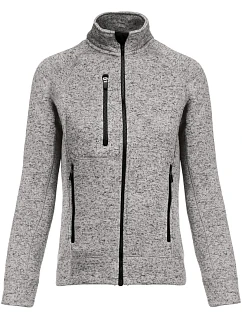 K Dámská melanžová pletená fleecová bunda 20. light grey melange model 22423075 - Kariban