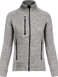K Dámská melanžová pletená fleecová bunda 20. light grey melange model 22423075 - Kariban