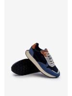 Męskie Sneakersy Memory Foam System Big Star NN174356 Granatowe