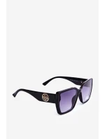 Damskie Klasyczne Okulary Przeciwsłoneczne Z Ozdobnymi Detalami UV400 Czarne