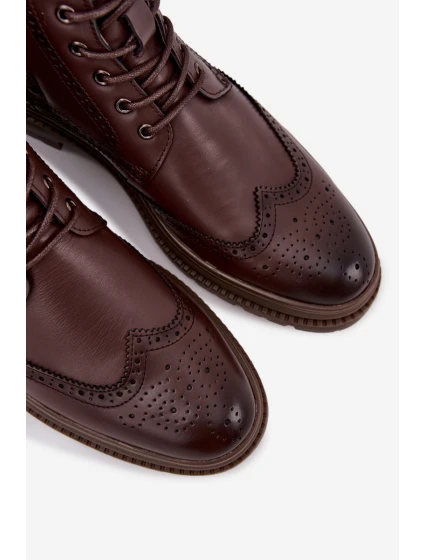 Kožené pánské boty  25 33 hnědé Botki Męskie model 21772306 - Lee Cooper