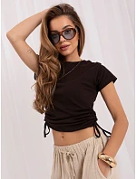 T shirt RV TS model 22205353 ciemny brązowy - FPrice T shirt RV TS model 22205353 ciemny brązowy - FPrice