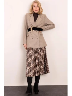 Dámska sukňa 14426 hnedá kocka - BSL