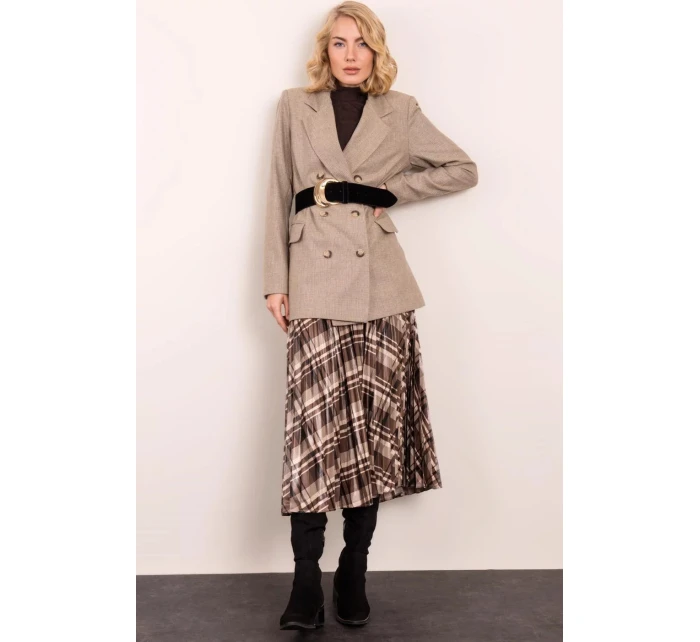 Dámska sukňa 14426 hnedá kocka - BSL