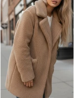 Dámský zimní kabát Teddy Fur beige Dstreet model 21994611 - FashionStreet