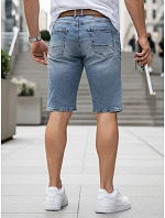 Spodenki męskie jeansowe z paskiem niebieskie model 22152781 - FashionStreet