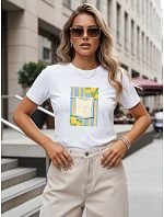Tshirt damski bawełniany z  biały model 22277161 - FashionStreet