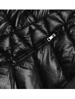 KRÓTKA KURTKA DAMSKA Z FUTERKIEM CZARNA model 21244612 - YES!PINK