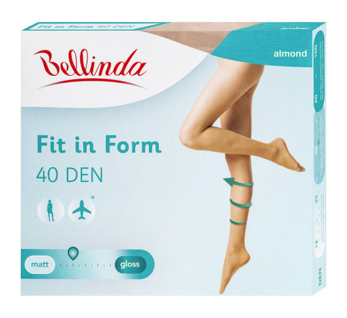Pančuchové nohavice pre unavené nohy FIT IN FORM 40 DEN - Bellinda - almond