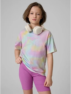 Dievčenské tričko s potlačou 4F 4FJRSS26TTSHF3826-90A