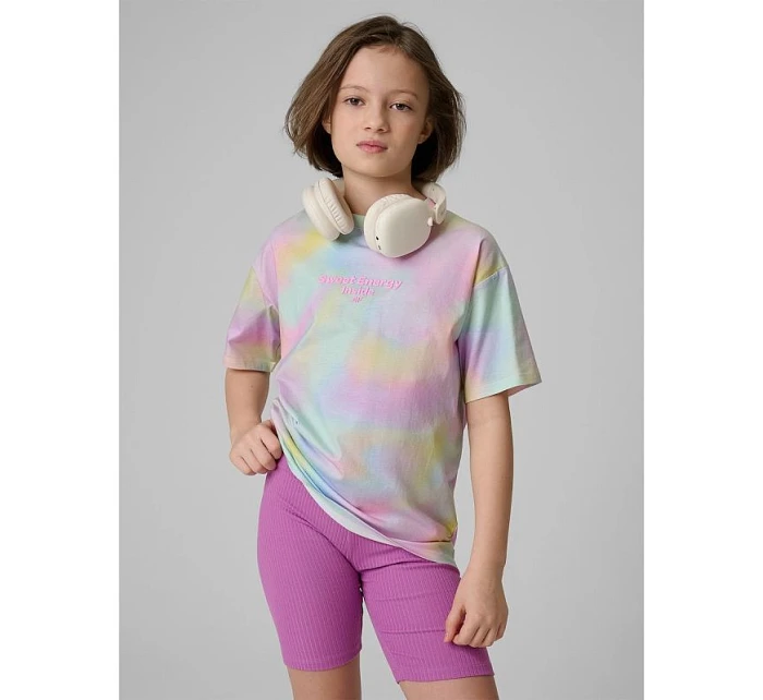 Dievčenské tričko s potlačou 4F 4FJRSS26TTSHF3826-90A