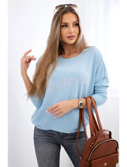 Blúzka s nápisom Fantastic blue